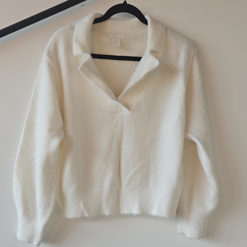H&M Elegant White Women's Sweater